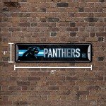 Rico Industries NFL Carolina Panthers Home Décor Metal Street Sign (4" x 15") - Great for Home, Office, Bedroom, & Man Cave - Made,Silver