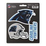 FANMATS 60948 Carolina Panthers 3 Piece Decal Sticker Set,Black