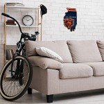 Rico Industries NFL Chicago Bears State Shape Shape Cut Pennant - Home and Living Room Décor - Soft Felt EZ to Hang 18x0.10x18