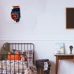 Rico Industries NFL Chicago Bears State Shape Shape Cut Pennant - Home and Living Room Décor - Soft Felt EZ to Hang 18x0.10x18