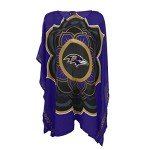 Littlearth Baltimore Ravens NFL Sheer Caftan with Flower Design