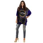 Littlearth Baltimore Ravens NFL Sheer Caftan with Flower Design
