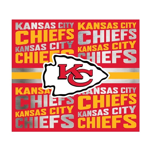 Rico Industries NFL Football Kansas City Chiefs 22oz Stainless Steel Tumbler with Lid - Great For Coffee, Tea, Water or Cocktails