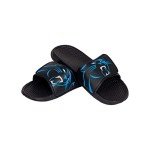 FOCO NFL Carolina Panthers Mens Cropped Big Logo Shower Sport Flip Flops Sandals SlidesCropped Big Logo Shower Sport Flip Flops Sandals Slides, Big Logo, L - 11/12