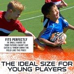 Franklin Sports NFL Chicago Bears Football - Youth Mini Football - 8.5" Junior Size Ball - SPACELACE Easy Grip Texture- Perfect for Kids