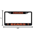 Rico Industries NFL Football Chicago Bears Primary Black Chrome Frame with Plastic Inserts 12" x 6" Car/Truck Auto Accessory