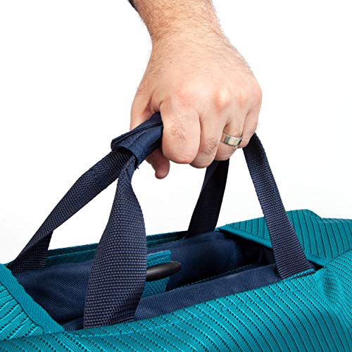 MacSports Classic Collapsible Folding Outdoor Utility Wagon | Heavy Duty Cart w/Wheels for Groceries, Sports Equipment, Gardening, Camping, Tailgating | Two Tone Teal/Navy | 32.5" L x 17.5" W Basket