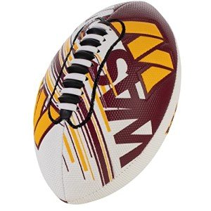 Franklin Sports NFL Washington Commanders Football - Youth Mini Football - 8.5" Junior Size Ball - SPACELACE Easy Grip Texture- Perfect for Kids