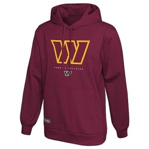 Outerstuff NFL Men's Watson Logo Pullover Performance Fleece Hoodie, Washington Commanders, Large