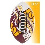 Franklin Sports NFL Washington Commanders Football - Youth Mini Football - 8.5" Junior Size Ball - SPACELACE Easy Grip Texture- Perfect for Kids