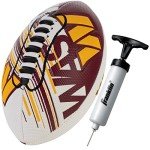 Franklin Sports NFL Washington Commanders Football - Youth Mini Football - 8.5" Junior Size Ball - SPACELACE Easy Grip Texture- Perfect for Kids