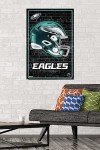Trends International NFL Philadelphia Eagles - Neon Helmet 23 Wall Poster, 34L x 22.4W, Unframed Version