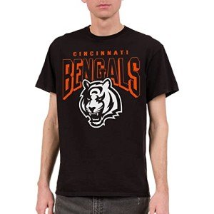 Junk Food Clothing x NFL - Cincinnati Bengals - Bold Logo - Unisex Adult Short Sleeve Fan T-Shirt for Men and Women - Size X-Large