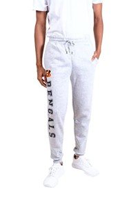 Ultra Game NFL Men's Super Soft Game Day Jogger Sweatpants, Cincinnati Bengals, Heather Gray, Medium