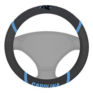 FANMATS 21366 Carolina Panthers Embroidered Steering Wheel Cover