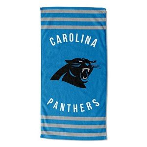 Northwest NFL Carolina Panthers Unisex-Adult Beach Towel, 30" x 60", Stripes