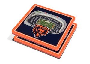 YouTheFan NFL Chicago Bears 3D StadiumView Coasters - Soldier Field
