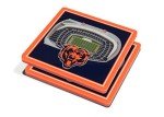 YouTheFan NFL Chicago Bears 3D StadiumView Coasters - Soldier Field