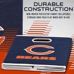 Franklin Sports NFL Chicago Bears Collapsible Storage Bin NFL Folding Cube Storage Container Fits Bin Organizers Fabric NFL Team Storage Cubes One Size