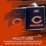 Franklin Sports NFL Chicago Bears Collapsible Storage Bin NFL Folding Cube Storage Container Fits Bin Organizers Fabric NFL Team Storage Cubes One Size
