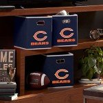 Franklin Sports NFL Chicago Bears Collapsible Storage Bin NFL Folding Cube Storage Container Fits Bin Organizers Fabric NFL Team Storage Cubes One Size