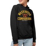 Junk Food Clothing x NFL - Washington Commanders - Classic Team Logo - Unisex Adult Pullover Fleece Hoodie for Men and Women - Size Large, Black
