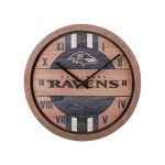 FOCO Baltimore Ravens NFL Barrel Wall Clock