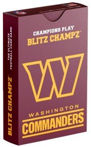 Blitz Champz Washington Commanders Card Game | Football Card Game for Boys and Girls | NFL Gifts for Commanders Fans | Fun Family Game | Card Game for Kids | Card Game for Adults (Commanders)