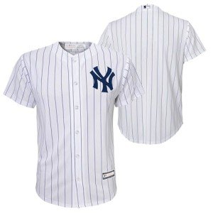 Outerstuff New York Yankees MLB Kids Youth 4-20 White Home Team Jersey (US, Numeric, 7, Regular, White)