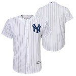 Outerstuff New York Yankees MLB Kids Youth 4-20 White Home Team Jersey (US, Numeric, 7, Regular, White)