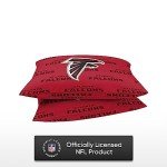 FOCO Atlanta Falcons NFL Team Color Big Logo Standard 2 Pack Pillowcases