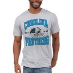 Junk Food Clothing x NFL - Carolina Panthers - Team Helmet - Unisex Adult Short Sleeve Fan T-Shirt for Men and Women - Size Large