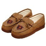 FOCO Chicago Bears NFL Mens Team Logo Moccasin Slippers - L