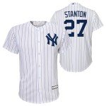 Outerstuff Giancarlo Stanton New York Yankees MLB Kids Youth 8-20 White Home Player Jersey (14-16)