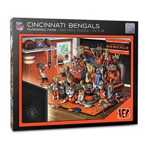 YouTheFan Purebred Fans "A Nailbiter" YouTheFan NFL Cincinnati Bengals NFL Purebred Fans A Real Nailbiter 500 Piece Puzzle, Team Colors, Piece US