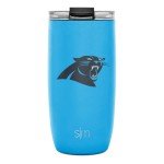 Simple Modern Officially Licensed NFL Carolina Panthers 16oz Travel Coffee Tumbler with Flip Lid | Stainless Steel Cup | Football Gifts for Men, Women | Voyager Collection | Carolina Panthers