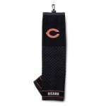 Team Golf NFL Chicago Bears Embroidered Golf Towel Embroidered Golf Towel, Checkered Scrubber Design, Embroidered Logo