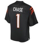 NFL PRO LINE Men's Ja'Marr Chase Black Cincinnati Bengals Replica Jersey
