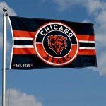 WinCraft Chicago Bears Patch Button Circle Logo Flag Large 3x5 Banner