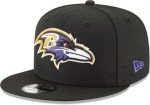 New Era NFL 9FIFTY Team Color Adjustable Snapback Hat Cap - One Size (US, Alpha, One Size, Baltimore Ravens - Black)