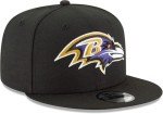 New Era NFL 9FIFTY Team Color Adjustable Snapback Hat Cap - One Size (US, Alpha, One Size, Baltimore Ravens - Black)