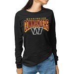Junk Food Clothing x NFL - Washington Commanders - Bold Logo - Unisex Adult Long Sleeve T-Shirt for Men and Women - Size Large