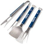 YouTheFan NFL Indianapolis Colts Spirit Series 3-Piece BBQ Set Stainless Steel, 22" x 9"
