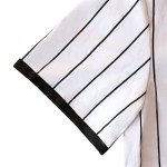 TIFIYA New York Jeter 2 Stripes Baseball Jersey NY Softball Short Sleeve Button Shirts for Youth Men Women T190-White-L