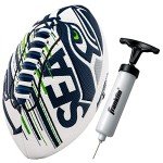 Franklin Sports NFL Seattle Seahawks Football - Youth Mini Football - 8.5" Junior Size Ball - SPACELACE Easy Grip Texture- Perfect for Kids