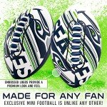 Franklin Sports NFL Seattle Seahawks Football - Youth Mini Football - 8.5" Junior Size Ball - SPACELACE Easy Grip Texture- Perfect for Kids