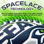 Franklin Sports NFL Seattle Seahawks Football - Youth Mini Football - 8.5" Junior Size Ball - SPACELACE Easy Grip Texture- Perfect for Kids
