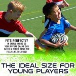 Franklin Sports NFL Seattle Seahawks Football - Youth Mini Football - 8.5" Junior Size Ball - SPACELACE Easy Grip Texture- Perfect for Kids