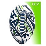 Franklin Sports NFL Seattle Seahawks Football - Youth Mini Football - 8.5" Junior Size Ball - SPACELACE Easy Grip Texture- Perfect for Kids