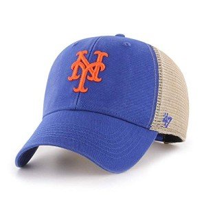 47 MLB Flagship Wash Mesh MVP Adjustable Hat, Adult One Size Fits All (US, Alpha, One Size, New York Mets Blue)